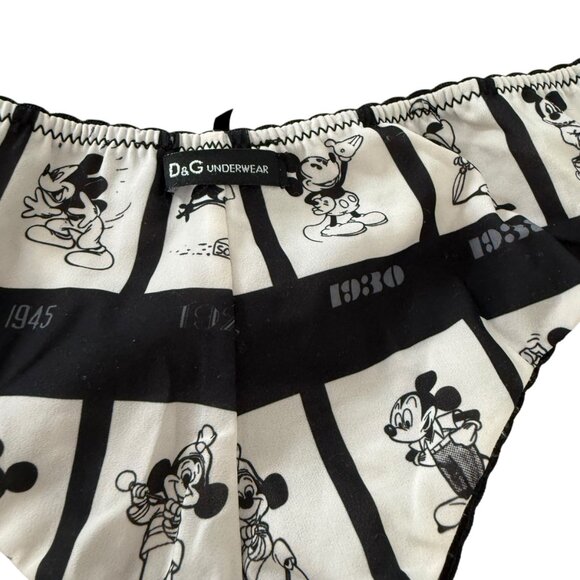 Dolce Gabbana ultra rare mickey mini Bra and cheeky pantie set Y2K VTG 70B 32B - Picture 16 of 16